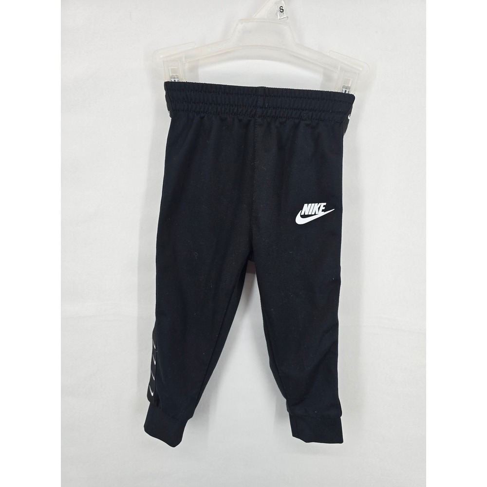 Nike Toddler Boys Black Swoosh Tape Track Joggers Pants 18M 1566